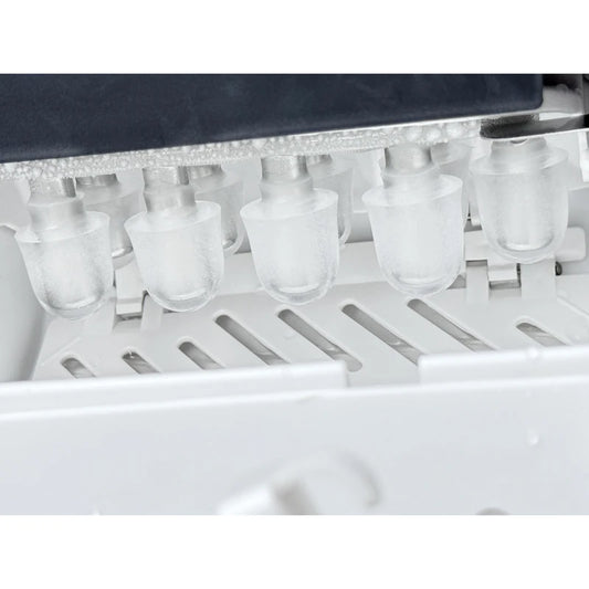 12Kg/24H Portable Ice Maker Self-Cleaning Countertop Ice Machine 2 Sizes Bullet Ice Cubes for Home Kitchen Office Bar Party