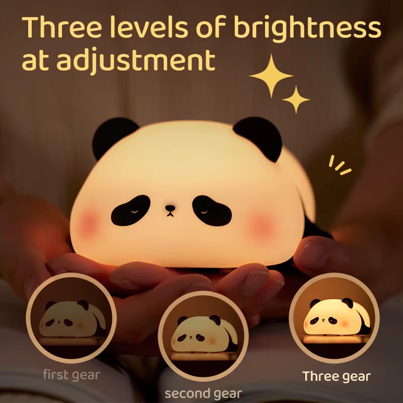 Cute Panda LED Silicone Bedside Lamp | Touch Sensor Soft Night Light for Kids Room & Bedroom