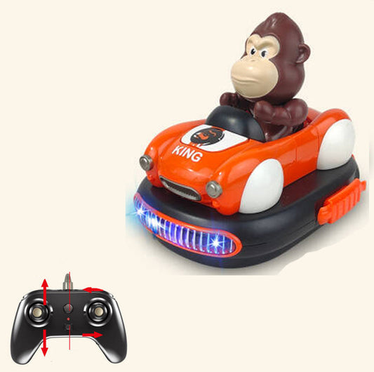 DWI DOWELLIN Remote Control Bumper Car 2-Piece Set, 2 Player PK Game Battle Racing Car with Music & Lights for Kids Gifts