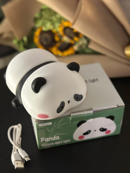 Cute Panda LED Silicone Bedside Lamp | Touch Sensor Soft Night Light for Kids Room & Bedroom