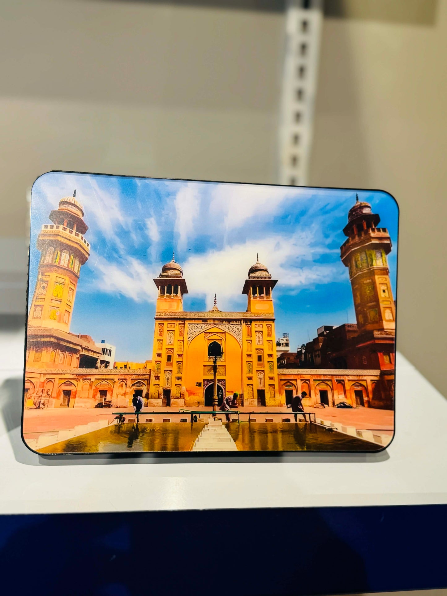 Premium LED Clock with Scenic Printed Display – Modern Digital Desk Clock