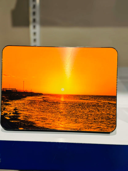 Premium LED Clock with Scenic Printed Display – Modern Digital Desk Clock