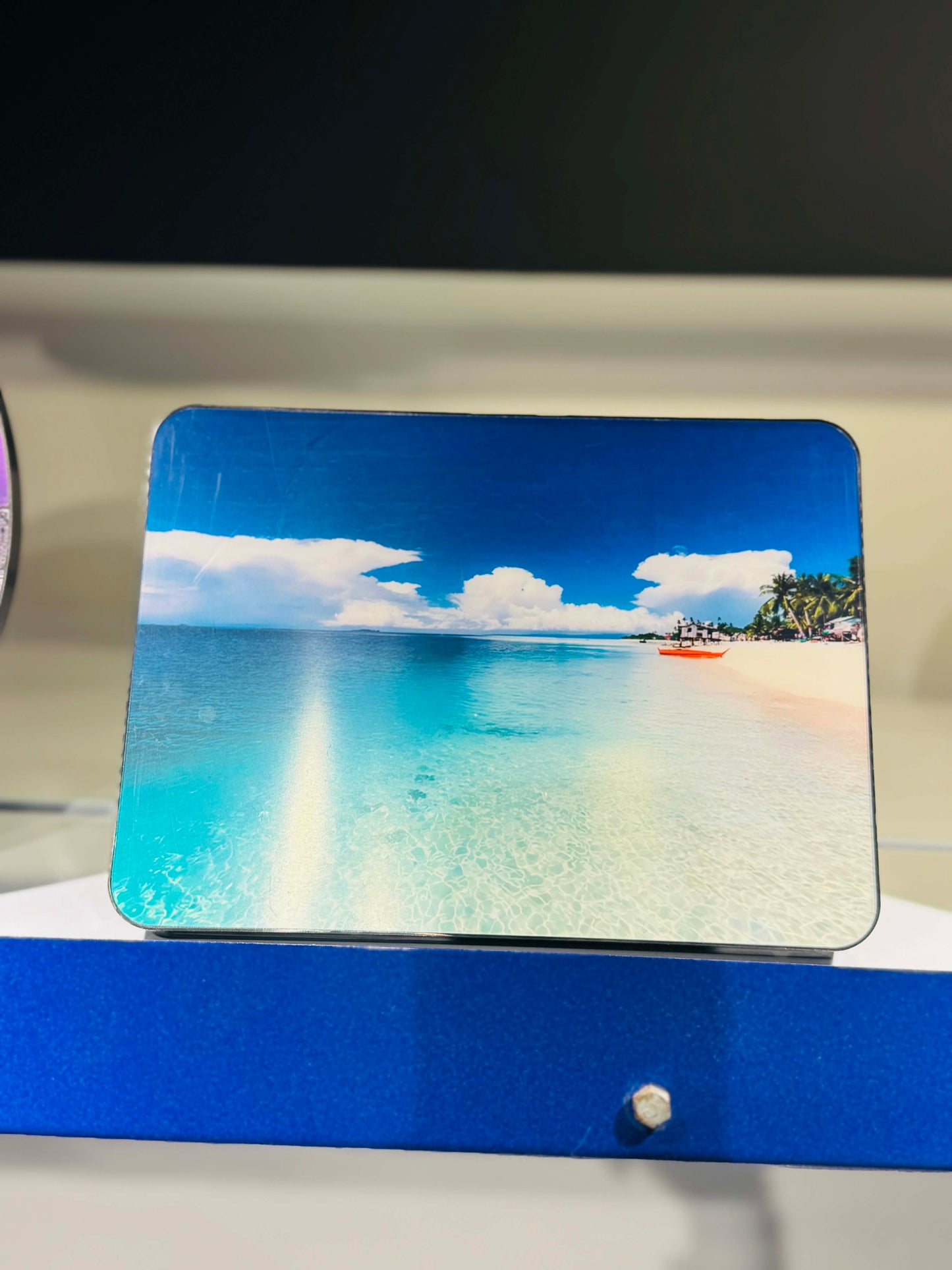 Premium LED Clock with Scenic Printed Display – Modern Digital Desk Clock