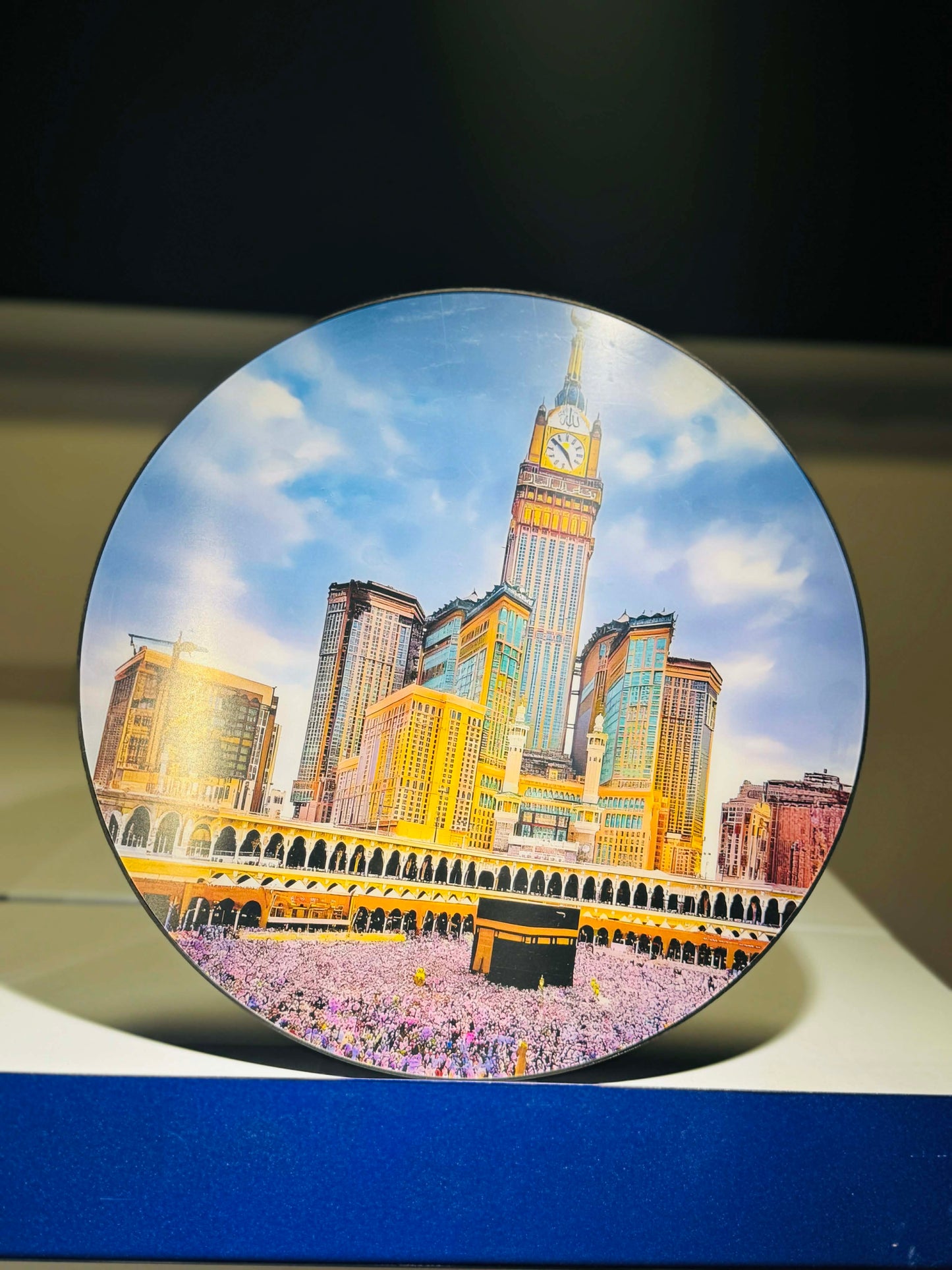 Premium LED Clock with Scenic Printed Display – Modern Digital Desk Clock