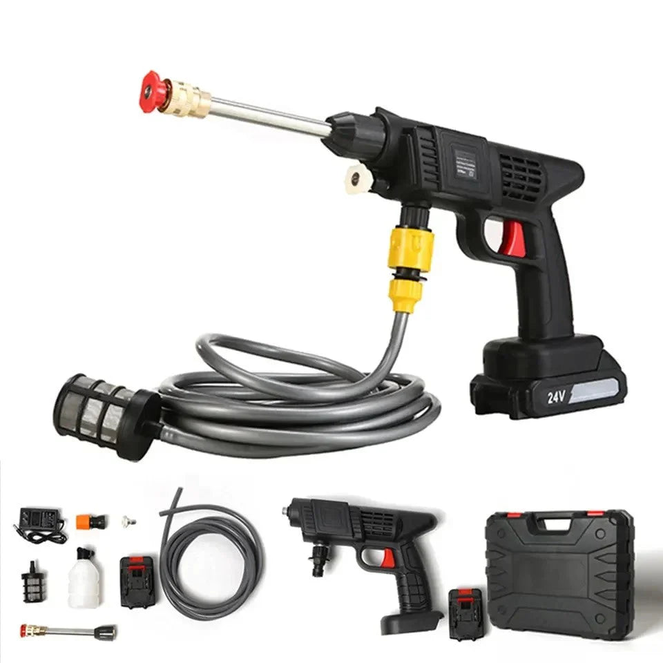 High-pressure Rechargeable Wireless Car Washer | Multi Nozzle Imported High Quality