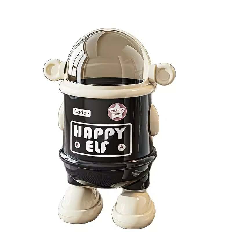 Cute Cartoon Flip Trash Bin with Lid – Home, Office & Kitchen Use