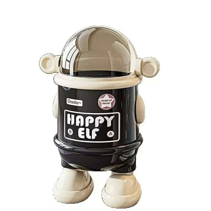 Cute Cartoon Flip Trash Bin with Lid – Home, Office & Kitchen Use