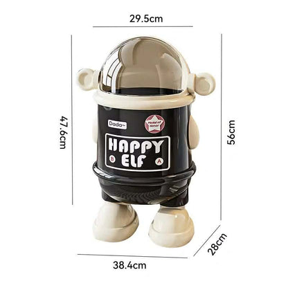 Cute Cartoon Flip Trash Bin with Lid – Home, Office & Kitchen Use