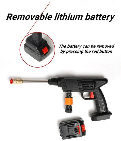 High-pressure Rechargeable Wireless Car Washer | Multi Nozzle Imported High Quality