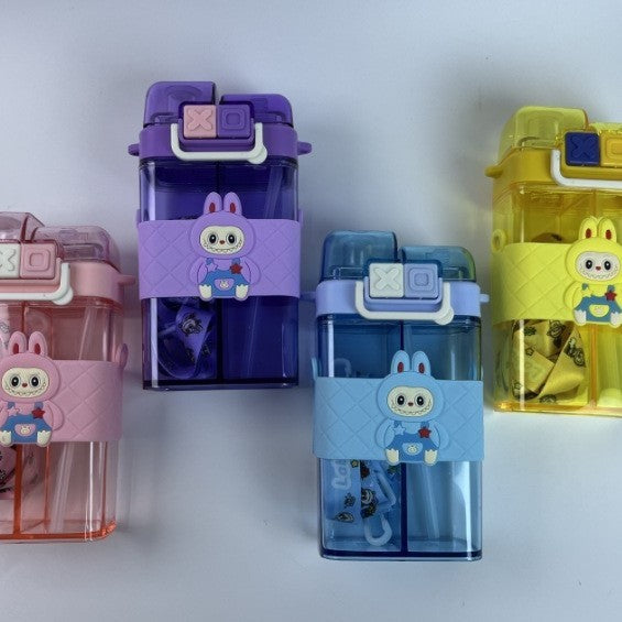 Kids Cartoon Double Compartment Plastic Cup | Tinimini®