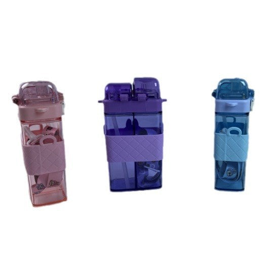 Kids Cartoon Double Compartment Plastic Cup | Tinimini®