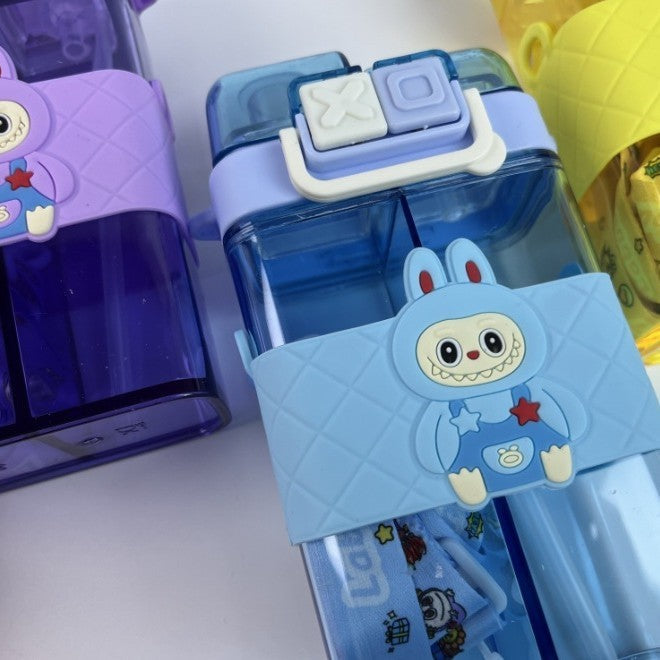 Kids Cartoon Double Compartment Plastic Cup | Tinimini®