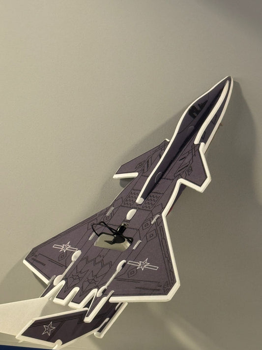 Premium Unbreakable High Flight Airplane | LED Gyro Light Glider for Kids & Adults | Hand Throw Foam Jet with Premium Gift Box