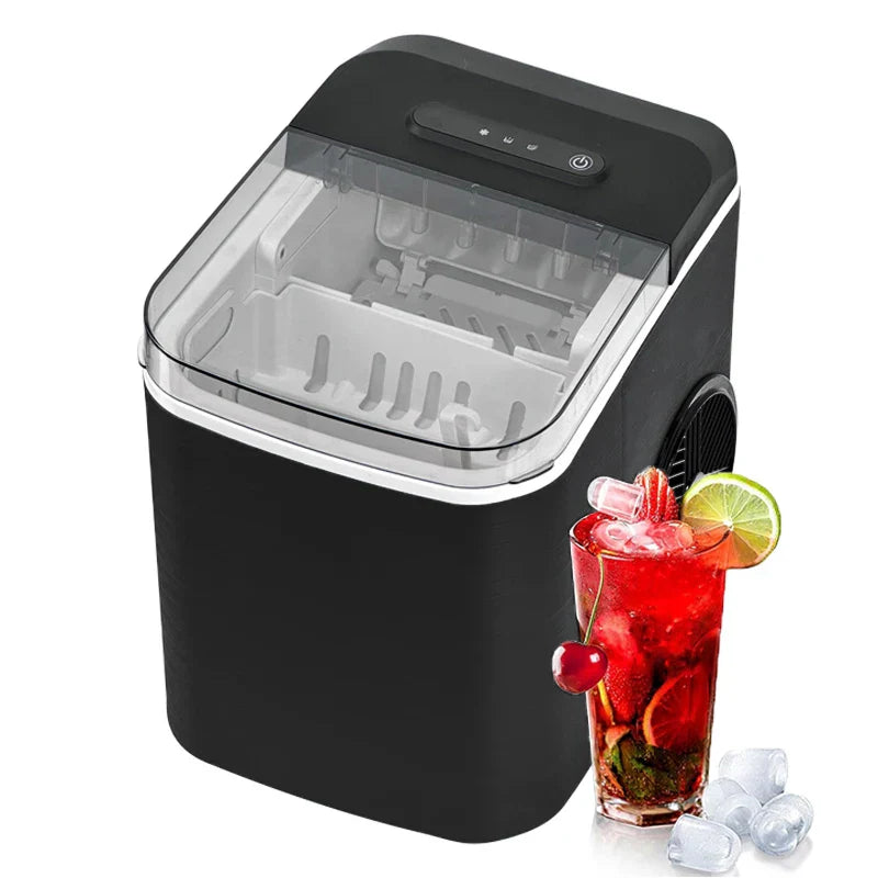 Sokany Fast Bullet Ice Maker – 12 kg/24h, Auto Shut-Off & Transparent Lid