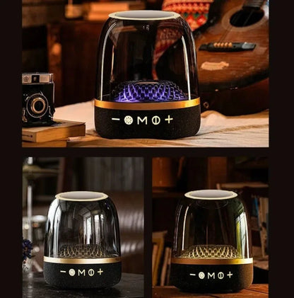 120W Transparent Glazed Four Generation Bluetooth Speaker RGB Colorful Atmosphere Light Wireless Subwoofer Computer Audio TWS TF