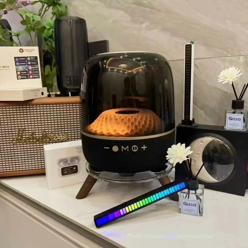 120W Transparent Glazed Four Generation Bluetooth Speaker RGB Colorful Atmosphere Light Wireless Subwoofer Computer Audio TWS TF