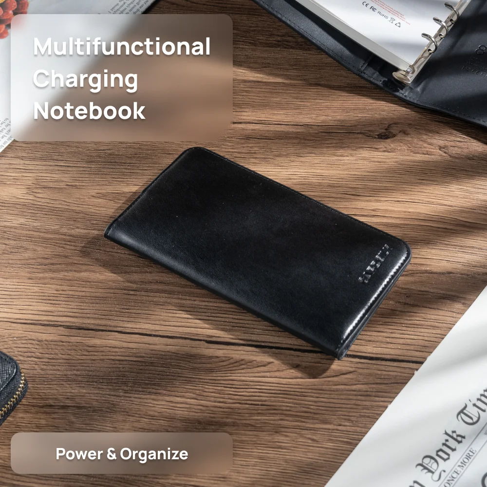 Slim Charging Wallet with Phone Pocket | Minimalist PU Leather Card Holder | Portable Gift for Men & Women On the Go