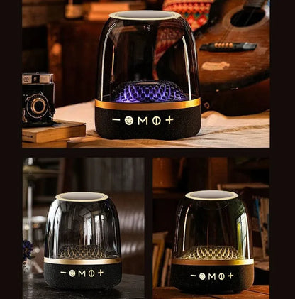 120W Transparent Glazed Four Generation Bluetooth Speaker RGB Colorful Atmosphere Light Wireless Subwoofer Computer Audio TWS TF