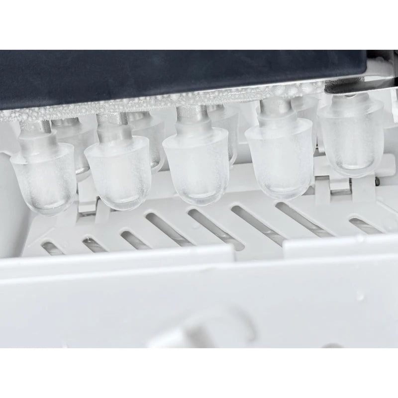 12Kg/24H Portable Ice Maker Self-Cleaning Countertop Ice Machine 2 Sizes Bullet Ice Cubes for Home Kitchen Office Bar Party