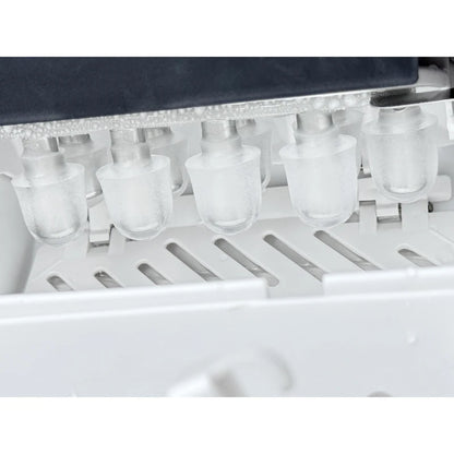 12Kg/24H Portable Ice Maker Self-Cleaning Countertop Ice Machine 2 Sizes Bullet Ice Cubes for Home Kitchen Office Bar Party