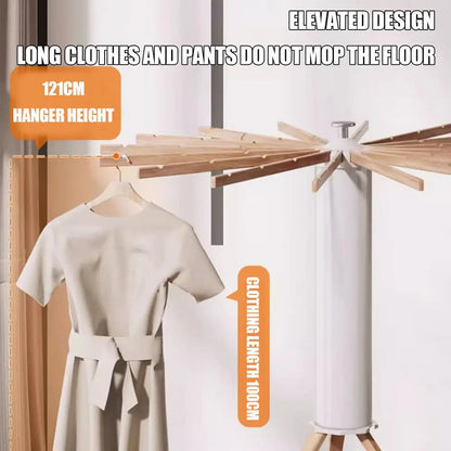 Standing Clothes Hanger Laundry Drying Rack Balcony Indoor Installation-free Foldable Drying Rods Octopus Hanging Clothes