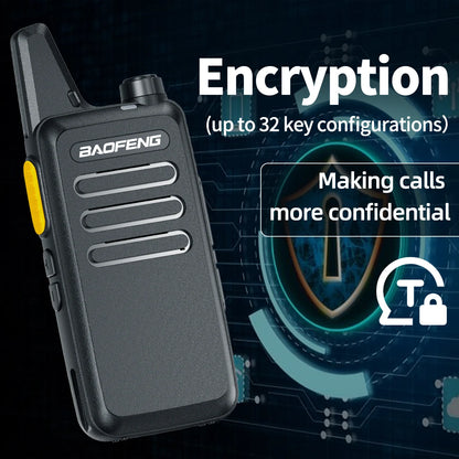 2PCS Baofeng BF-T20D GMSK Digital Walkie Talkie Noice Reduction Radio Encrypted Call Portable USB Charger VOX For Travel