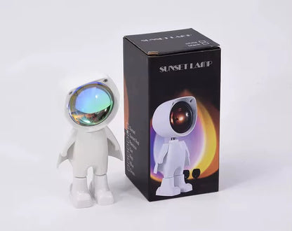 Mini Astronaut Sunset Lamp – 360° Rotating LED Projection Light for Photography & Room Decor