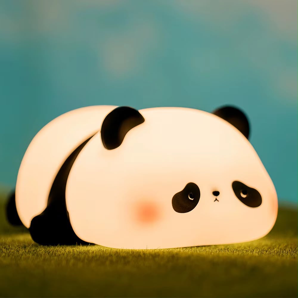 Cute Panda LED Silicone Bedside Lamp | Touch Sensor Soft Night Light for Kids Room & Bedroom