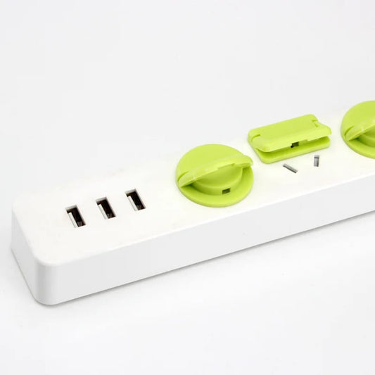 Baby Proofing Electrical Socket Plug Covers (2-Pin & 3-Pin) – Anti-Electric Shock Safety Outlet Caps with Concealed Pull Handle