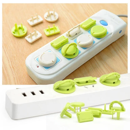 Baby Proofing Electrical Socket Plug Covers (2-Pin & 3-Pin) – Anti-Electric Shock Safety Outlet Caps with Concealed Pull Handle