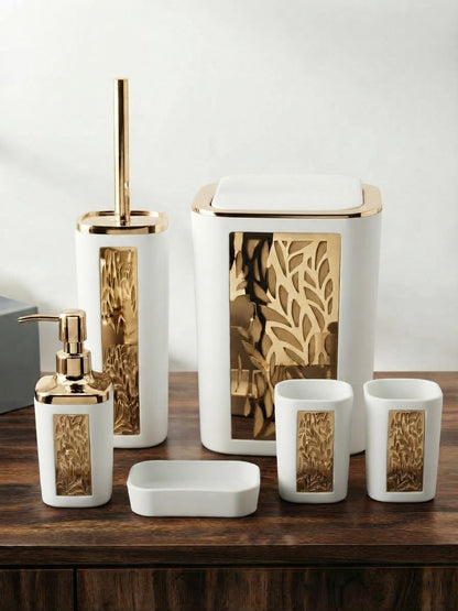 Luxury Bathroom Set| Deep Line Design| 6 Pieces.