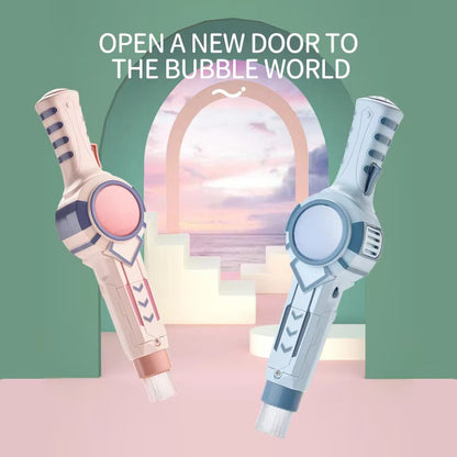 Automatic Electric Smoke Bubble Gun Blower Toy – Futuristic Handheld Outdoor Bubble Maker for Kids