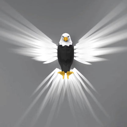 3D Flying Eagle LED Wall Light – Geometric Geometric Sculpture Wall Sconce Lamp