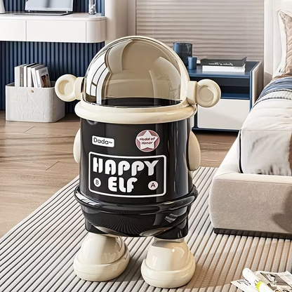 Cute Cartoon Flip Trash Bin with Lid – Home, Office & Kitchen Use