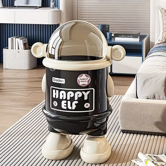 Cute Cartoon Flip Trash Bin with Lid – Home, Office & Kitchen Use