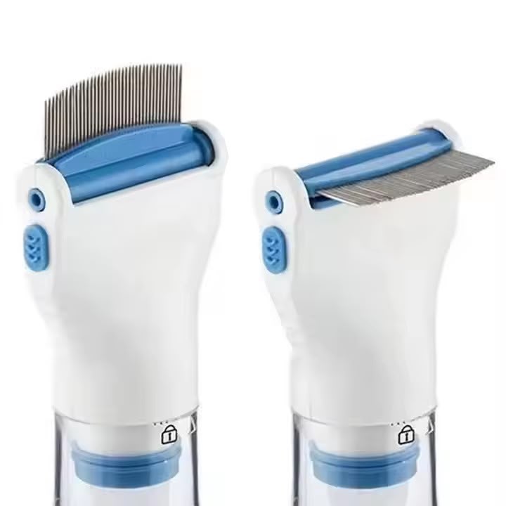 Electric V-Comb Head Lice & Nit Extractor – Chemical-Free Vacuum Comb with 4 Disposable Capture Filters