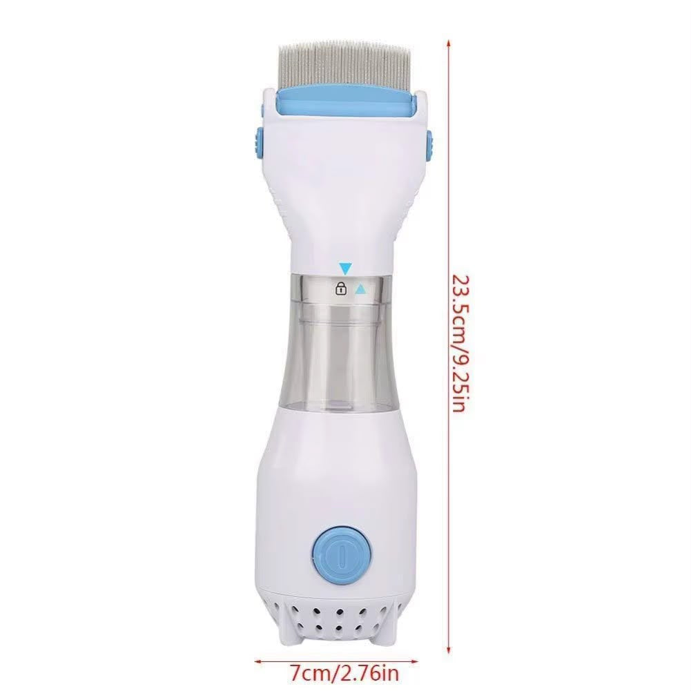 Electric V-Comb Head Lice & Nit Extractor – Chemical-Free Vacuum Comb with 4 Disposable Capture Filters