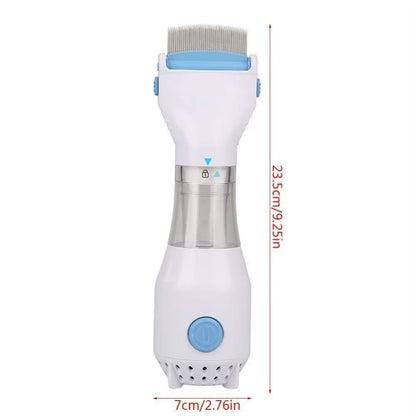 Electric V-Comb Head Lice & Nit Extractor – Chemical-Free Vacuum Comb with 4 Disposable Capture Filters