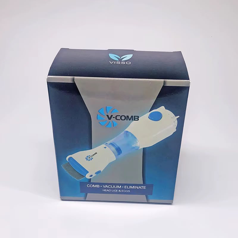 Electric V-Comb Head Lice & Nit Extractor – Chemical-Free Vacuum Comb with 4 Disposable Capture Filters