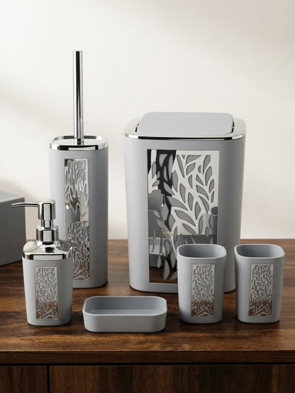 Luxury Bathroom Set| Deep Line Design| 6 Pieces.