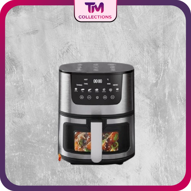 7L Air Fryer Big Capacity Stainless Steel Visible Electric Fryer Household Electric Oven Multi-function