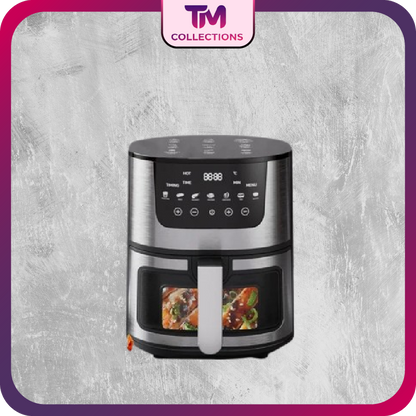 7L Air Fryer Big Capacity Stainless Steel Visible Electric Fryer Household Electric Oven Multi-function