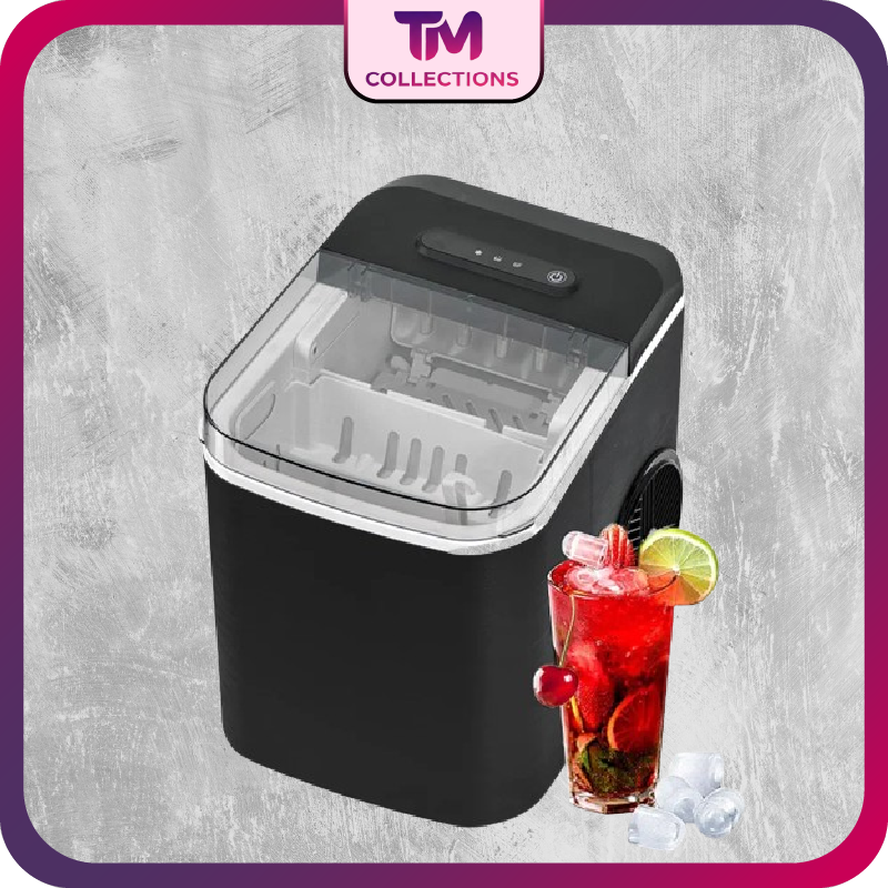 12Kg/24H Portable Ice Maker Self-Cleaning Countertop Ice Machine 2 Sizes Bullet Ice Cubes for Home Kitchen Office Bar Party