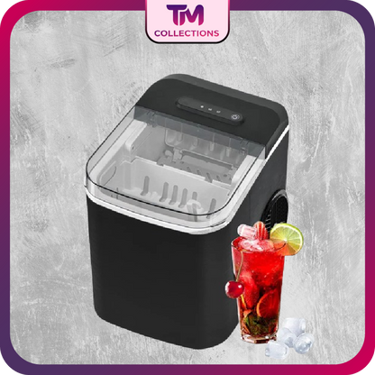 12Kg/24H Portable Ice Maker Self-Cleaning Countertop Ice Machine 2 Sizes Bullet Ice Cubes for Home Kitchen Office Bar Party