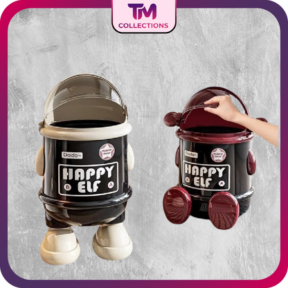 Cartoon household flip trash can, kitchen, living room, Internet celebrity with lid, large-capacity dust-proof trash can