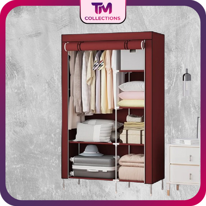 Simple wardrobe fashionable non-woven dustproof storage dormitory hanging wardrobe folding economical cloth wardrobe