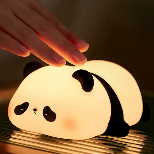 Cute Panda LED Silicone Bedside Lamp | Touch Sensor Soft Night Light for Kids Room & Bedroom