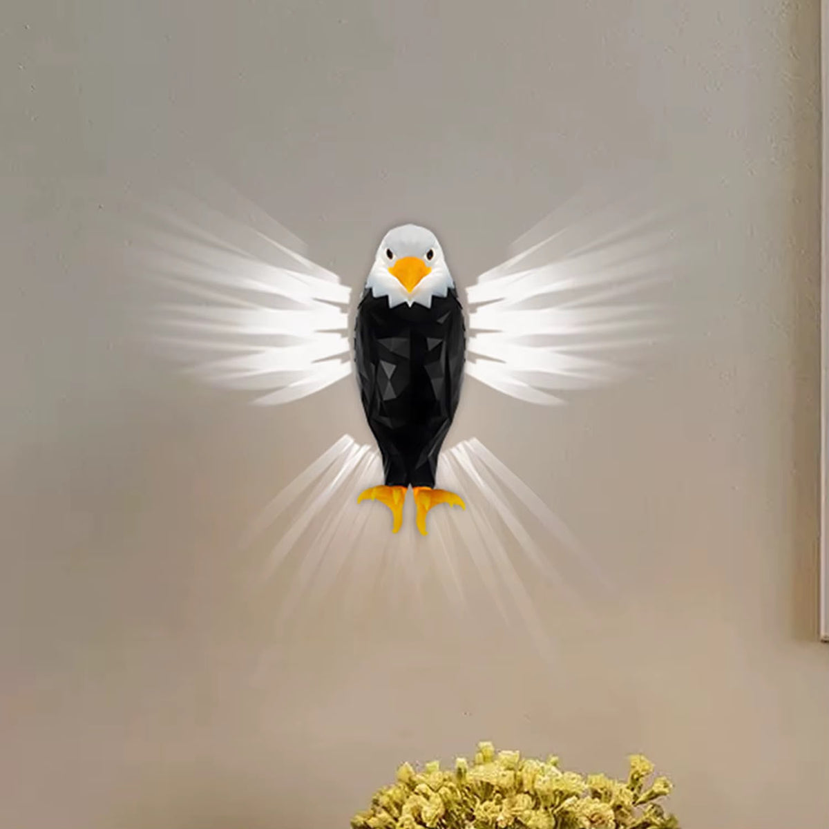 3D Flying Eagle LED Wall Light – Geometric Geometric Sculpture Wall Sconce Lamp