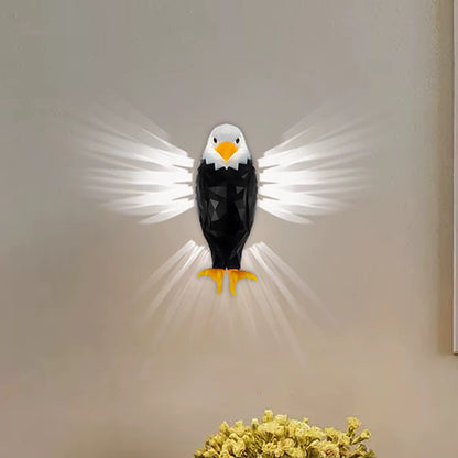 3D Flying Eagle LED Wall Light – Geometric Geometric Sculpture Wall Sconce Lamp
