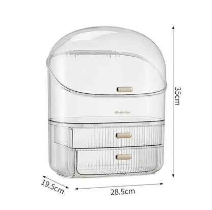 Premium Transparent Makeup & Jewellery Storage Box | Multi Slot Makeup & Jewellery Organizer